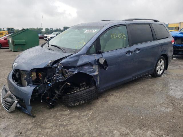 5TDKK3DC4ES424536 - 2014 TOYOTA SIENNA LE BLUE photo 2