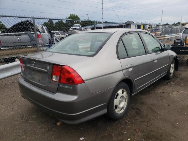 JHMES96685S010219 - 2005 HONDA CIVIC HYBR GRAY photo 4