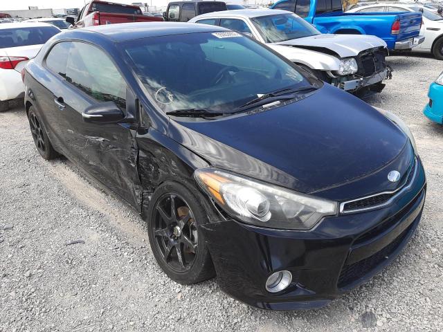 KNAFX6A85E5220481 - 2014 KIA FORTE EX BLACK photo 1