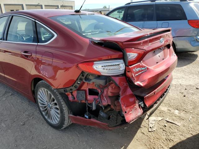 3FA6P0D91DR206051 - 2013 FORD FUSION TIT RED photo 9