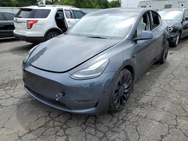 7SAYGDEFXNF417091 - 2022 TESLA MODEL Y فحمي صورة 2