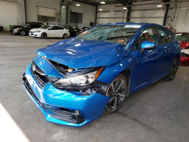 4S3GTAM6XL3728776 - 2020 SUBARU IMPREZA SP BLUE photo 2