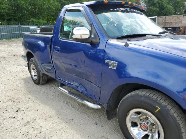 2FTZF0761WCB17409 - 1998 FORD F150 BLUE photo 9