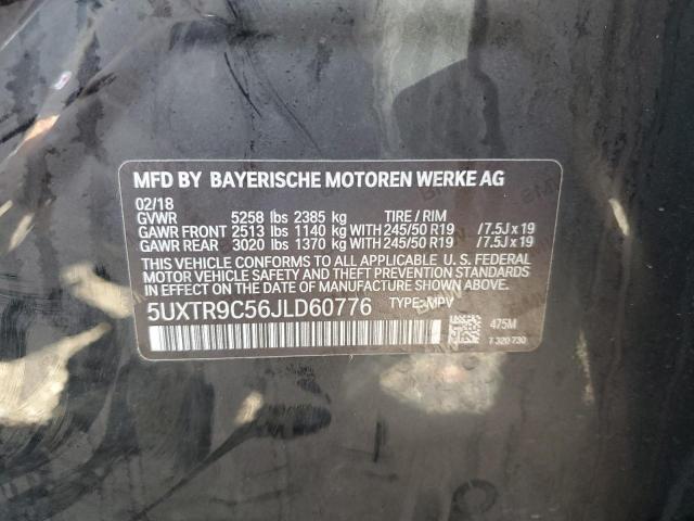 5UXTR9C56JLD60776 - 2018 BMW X3 XDRIVE30I  photo 10