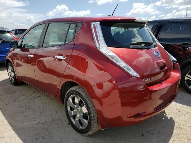 1N4AZ0CP2FC333686 - 2015 NISSAN LEAF S RED photo 3