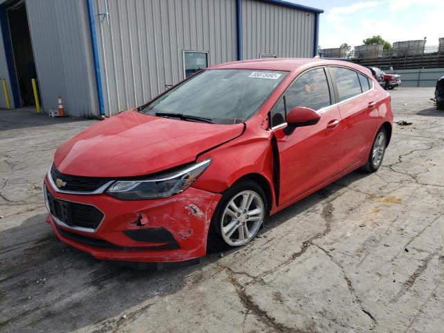 3G1BE6SM5HS587080 - 2017 CHEVROLET CRUZE LT RED photo 2