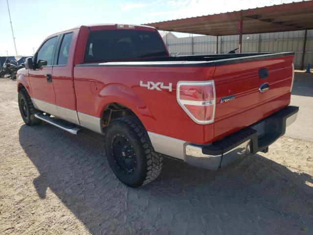 1FTEX1E80AKE20806 - 2010 FORD F150 4WD RED photo 3