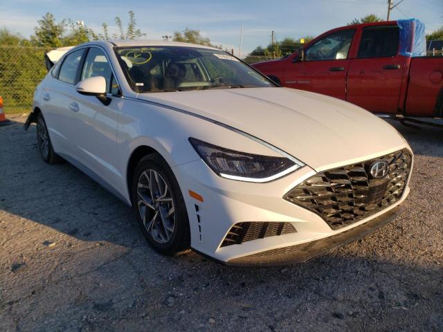 KMHL64JA8MA148287 - 2021 HYUNDAI SONATA SEL WHITE photo 1