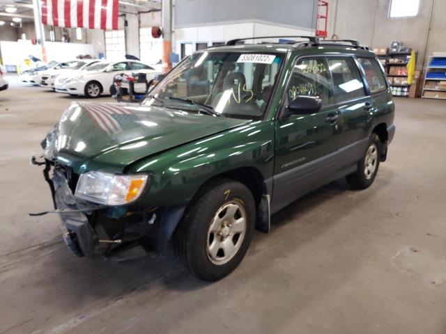 JF1SF63592H731389 - 2002 SUBARU FORESTER L GREEN photo 2