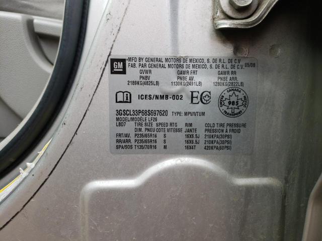 3GSCL33P68S697620 - 2008 SATURN VUE XE SILVER photo 10