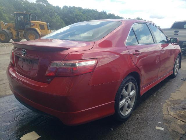4T1BE46K07U078609 - 2007 TOYOTA CAMRY CE RED photo 4