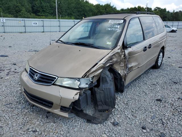 2HKRL18562H555576 - 2002 HONDA ODYSSEY LX GOLD photo 2