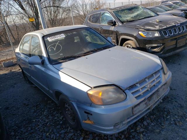 KMHCG45CX5U652820 - 2005 HYUNDAI ACCENT BLUE photo 1