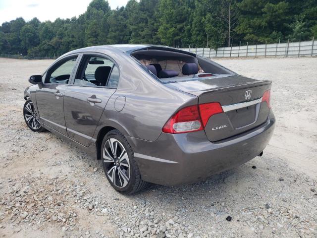 2HGFA16609H528530 - 2009 HONDA CIVIC LX-S GRAY photo 3