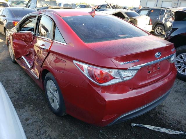 KMHEC4A41DA082208 - 2013 HYUNDAI SONATA HYB RED photo 3