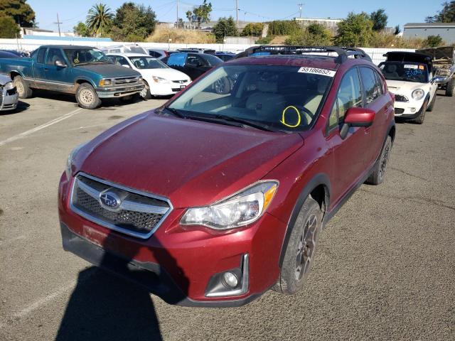 JF2GPABC4H8224572 - 2017 SUBARU CROSSTREK BURGUNDY photo 2