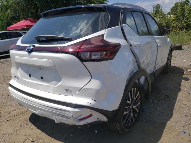 3N1CP5CV6ML548576 - 2021 NISSAN KICKS SV WHITE photo 4