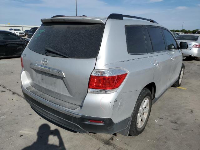 5TDZK3EH3CS080431 - 2012 TOYOTA HIGHLANDER SILVER photo 4