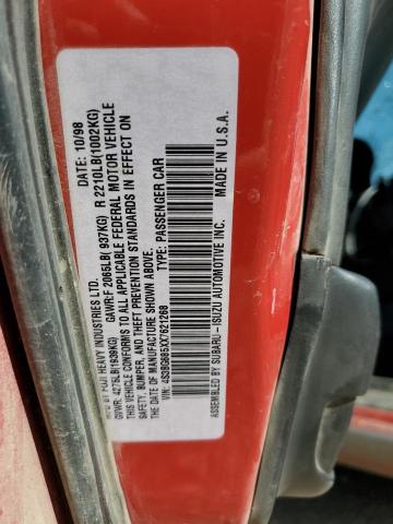 4S3BG685XX7621268 - 1999 SUBARU LEGACY OUT RED photo 10