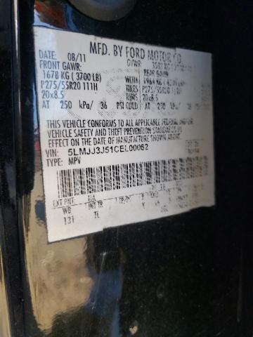 5LMJJ3J51CEL00062 - 2012 LINCOLN NAVIGATOR 黑色 照片 10