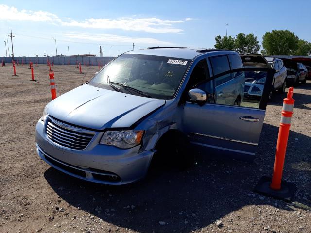 2C4RC1CG3DR511789 - 2013 CHRYSLER TOWN & COU BLUE photo 2