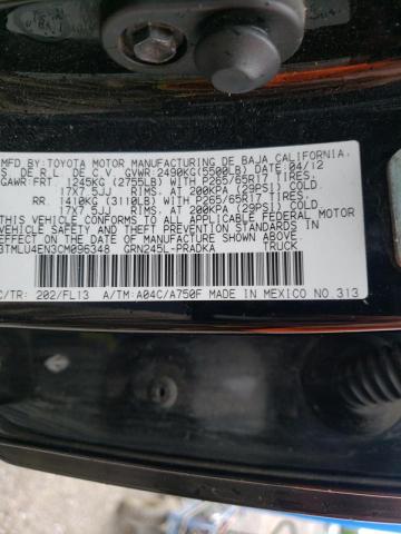 3TMLU4EN3CM096348 - 2012 TOYOTA TACOMA DOUBLE CAB  фото 10