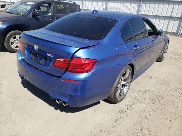 WBSFV9C59DD095799 - 2013 BMW M5 BLUE photo 4