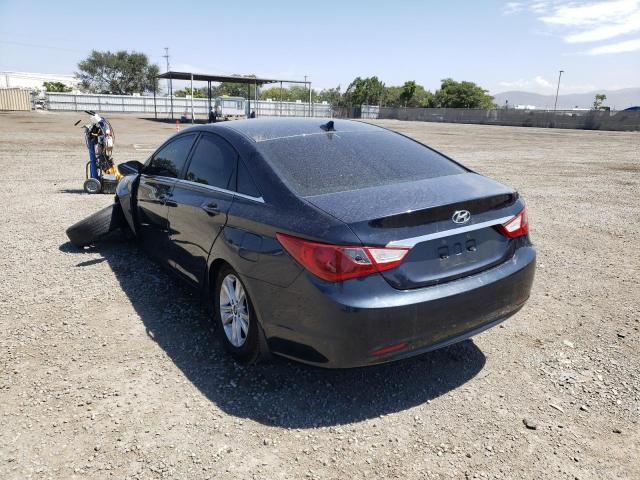 5NPEB4AC2BH196044 - 2011 HYUNDAI SONATA GLS BLUE photo 3