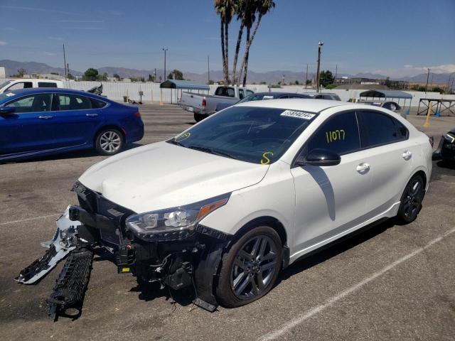 3KPF34AD4ME413952 - 2021 KIA FORTE GT L WHITE photo 2