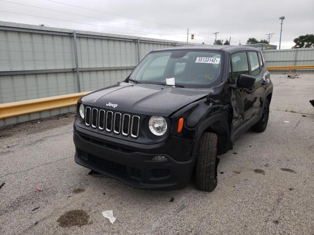 ZACCJBAB7JPH07131 - 2018 JEEP RENEGADE S BLACK photo 2