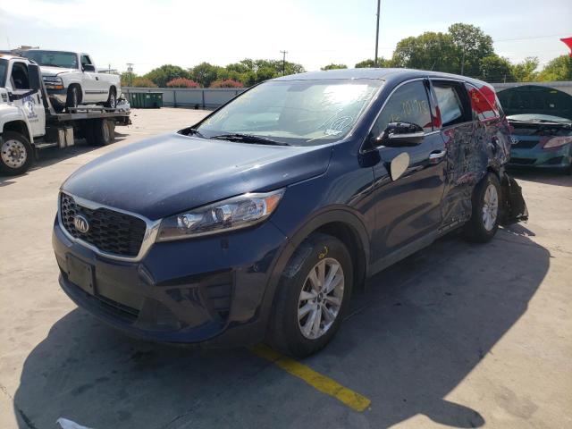 5XYPG4A32KG551635 - 2019 KIA SORENTO L BLUE photo 2