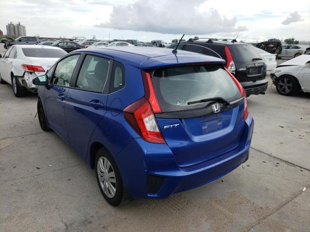 3HGGK5H52GM702352 - 2016 HONDA FIT LX BLUE photo 3