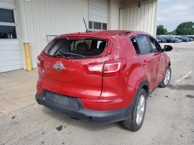 KNDPB3A20C7287572 - 2012 KIA SPORTAGE B RED photo 4