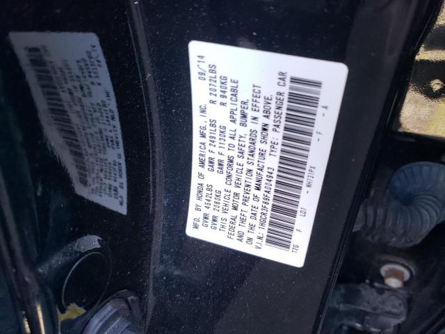 1HGCR3F89FA004943 - 2015 HONDA ACCORD EXL BLACK photo 10
