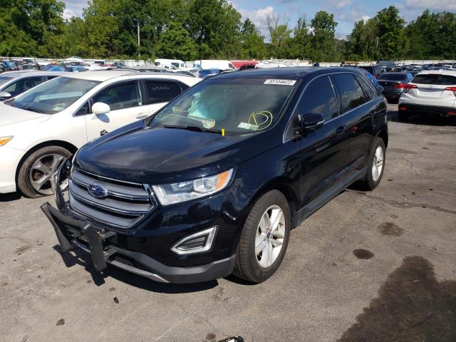 2FMPK4J88JBC02682 - 2018 FORD EDGE SEL BLACK photo 2