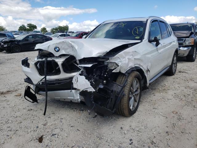5UXTR9C55KLP92516 - 2019 BMW X3 XDRIVE3 WHITE photo 2