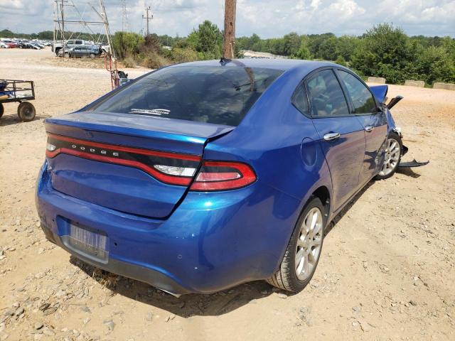 1C3CDFCH6DD142846 - 2013 DODGE DART LIMIT BLUE photo 4