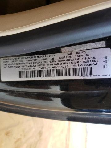 3VWRW31C89M514265 - 2009 VOLKSWAGEN NEW BEETLE Schwarz Foto 10