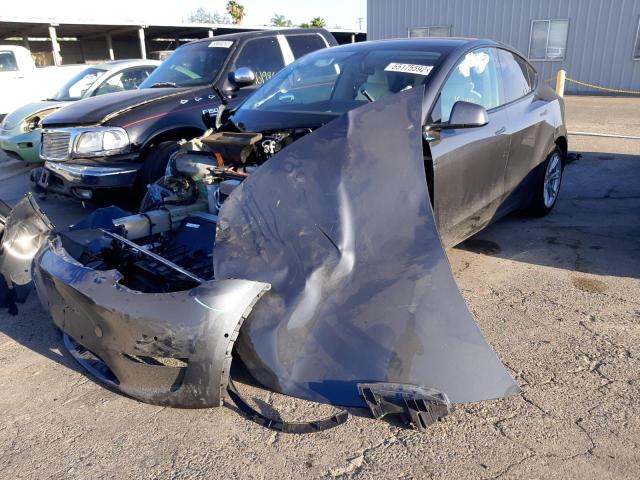5YJYGDEE0MF158470 - 2021 TESLA MODEL Y رمادي صورة 2