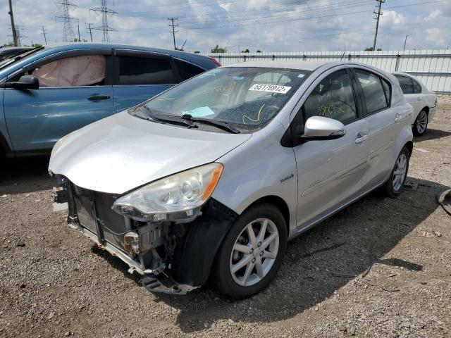 JTDKDTB37D1031462 - 2013 TOYOTA PRIUS C SILVER photo 2