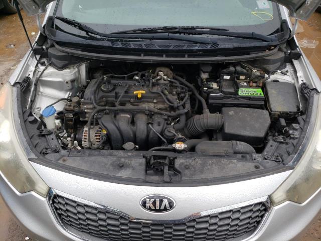 KNAFX4A81E5107390 - 2014 KIA FORTE EX SILVER photo 7