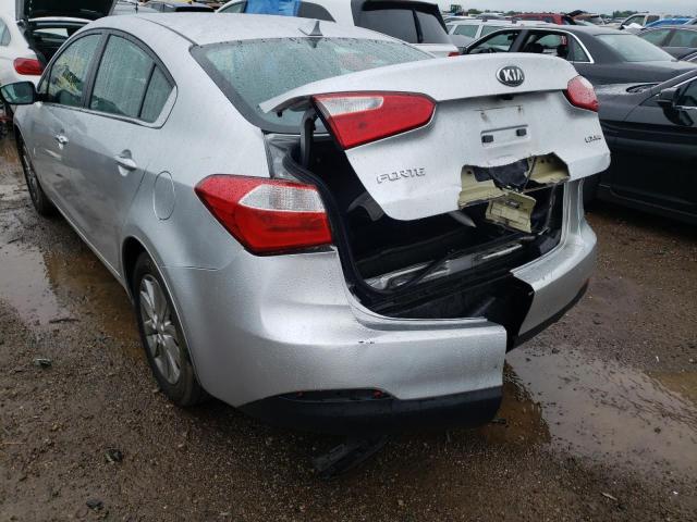 KNAFX4A81E5107390 - 2014 KIA FORTE EX SILVER photo 9