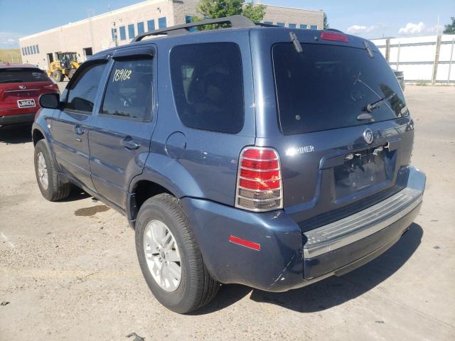 4M2CU56166DJ07628 - 2006 MERCURY MARINER BLUE photo 3