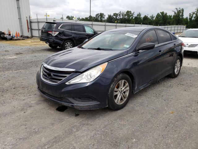 5NPEB4AC9EH888757 - 2014 HYUNDAI SONATA GLS BLACK photo 2