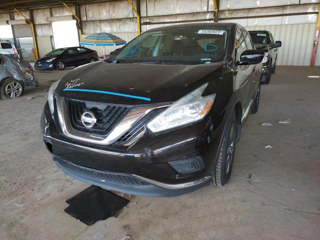 5N1AZ2MG2HN187622 - 2017 NISSAN MURANO BLACK photo 2