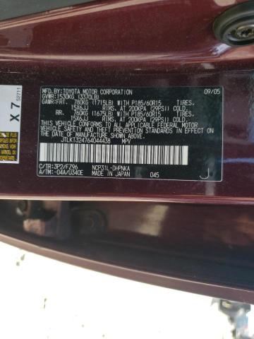 JTLKT324764044438 - 2006 TOYOTA SCION XB Bordeaux Foto 10