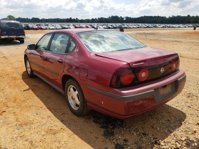 2G1WF52E759395170 - 2005 CHEVROLET IMPALA MAROON photo 3