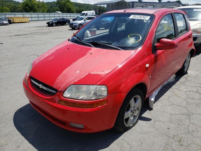KL1TD66667B769365 - 2007 CHEVROLET AVEO BASE RED photo 2