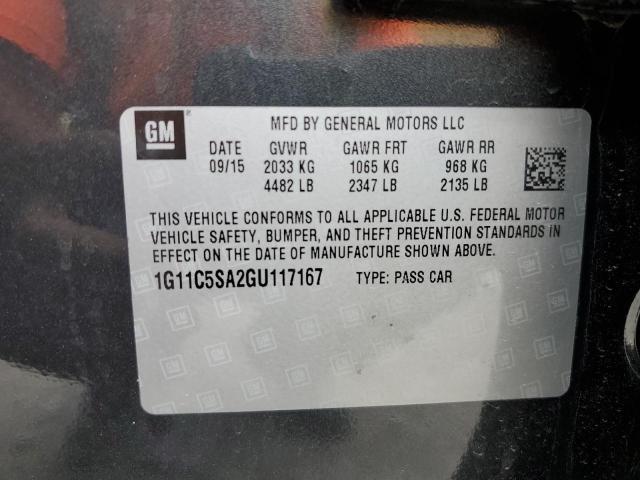 1G11C5SA2GU117167 - 2016 CHEVROLET MALIBU LIM 石墨色 照片 10