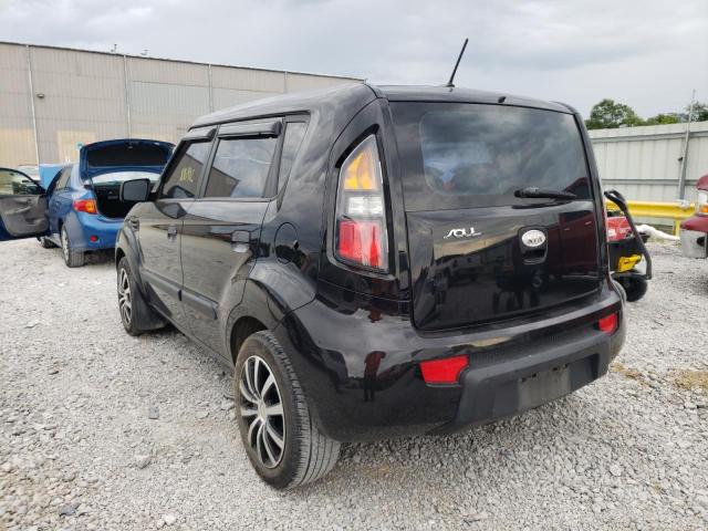 KNDJT2A13A7105588 - 2010 KIA SOUL BLACK photo 3